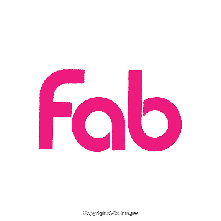 Vibrant Pink Fab Logo on Clean White Background