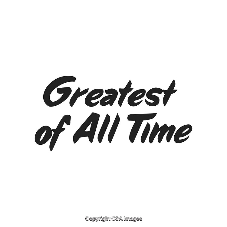 Inspirational Text Greatest of All Time in Stylized Typography Design