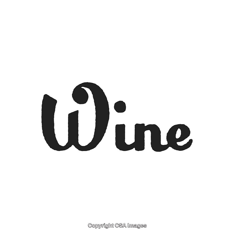 Elegant Typography Design Featuring the Word 'Wine' in Bold Script Style
