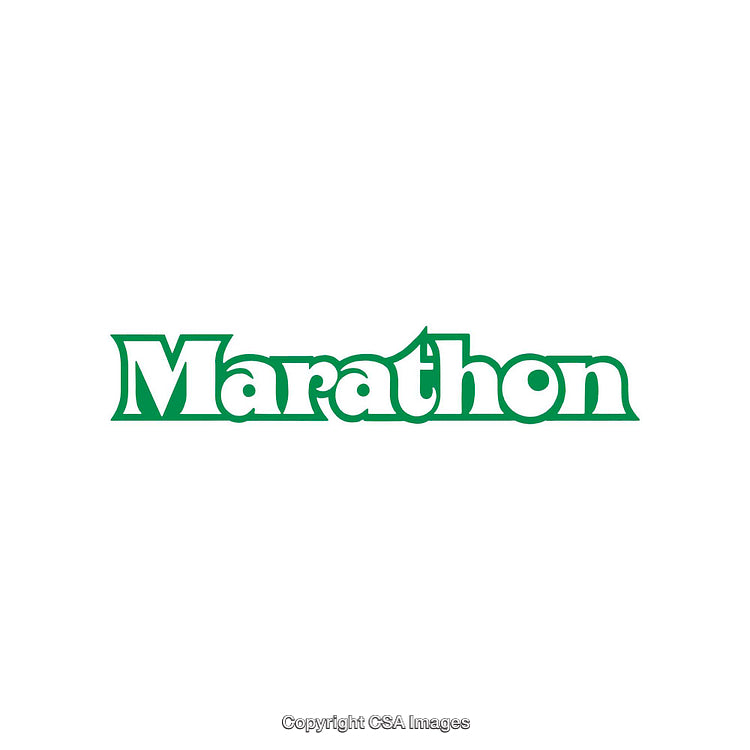 Green Text Logo Design Featuring Bold 'Marathon' Typography