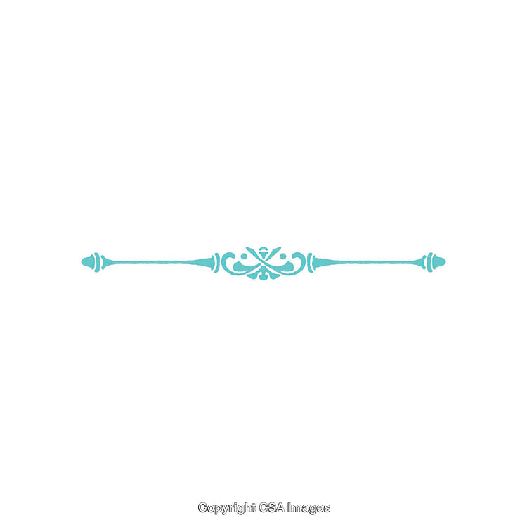 Elegant Turquoise Decorative Border Design on a Clean White Background