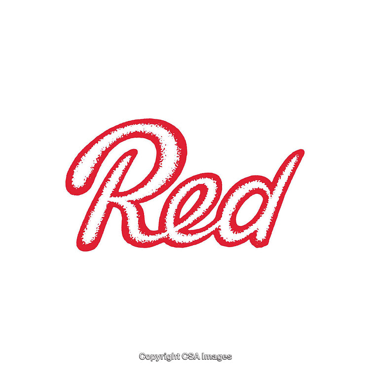 Bold Red Text Design with White Accents on a Clean Canvas