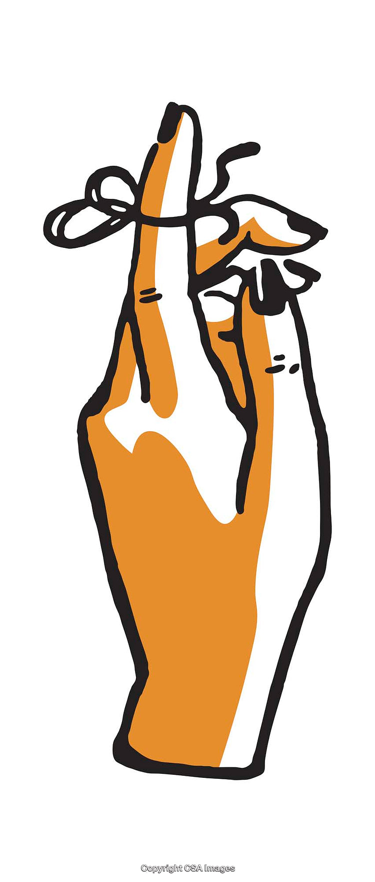 Colorful Illustration of a Hand with String Tied Around Finger