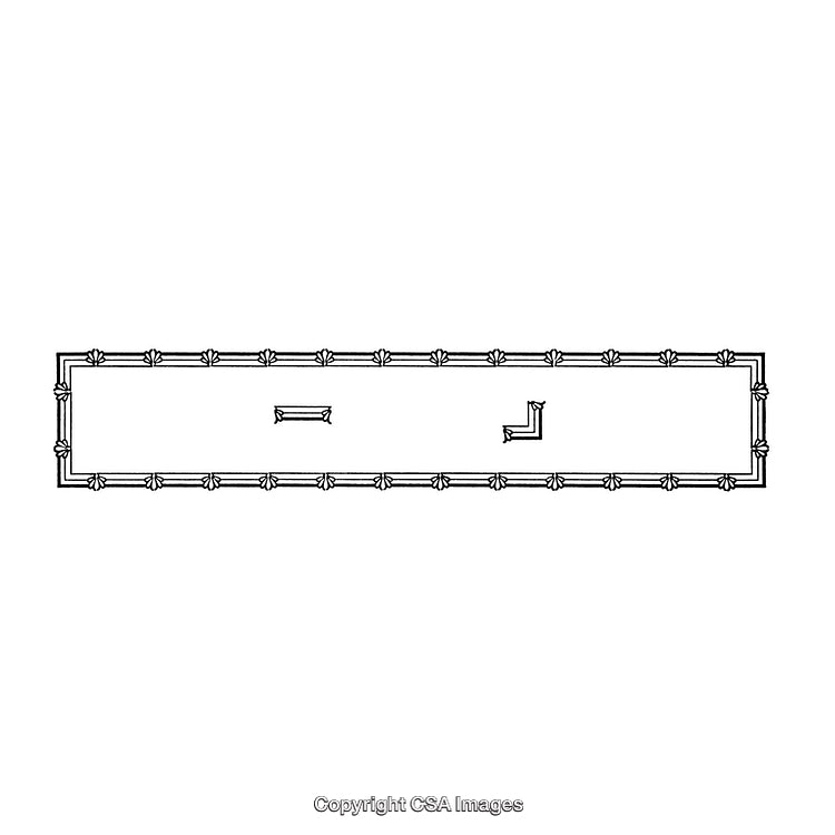 Black and White Decorative Border with Ornamental Patterns