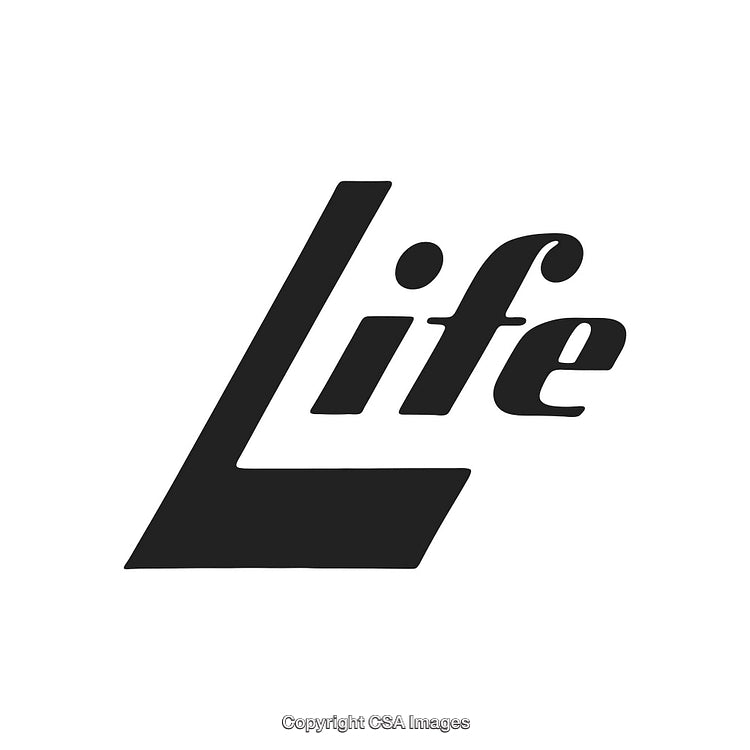 Minimalist Typography Design Featuring the Word Life in Bold Stylized Font
