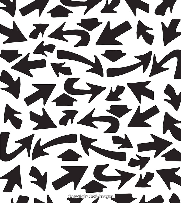 Dynamic Black Arrows Pattern on White Background for Bold Design Concepts