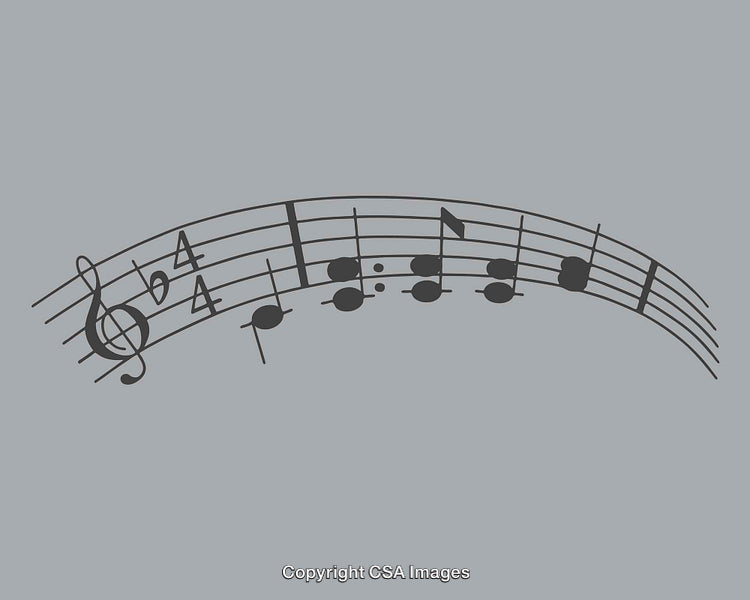 Illustration of a Musical Score on Light Background