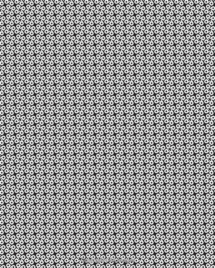 Seamless Black and White Abstract Geometric Patterned Background