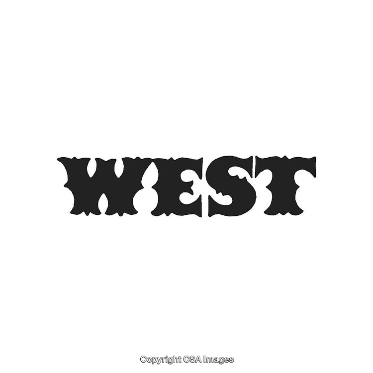 Bold Western Style Typography Design With Minimalistic Black and White Contrast
