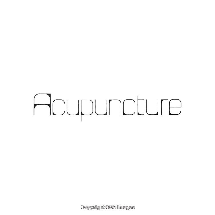 Stylized Word Acupuncture Displayed in a Sleek Modern Typeface