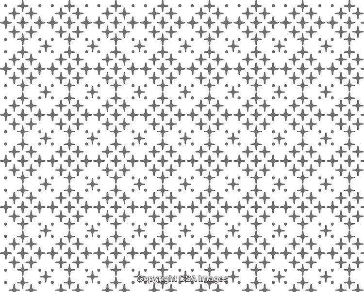 Intricate Geometric Star Pattern in Black and White Design