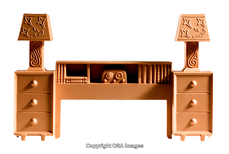 Intricately Designed Plastic Toy Desk with Lamps and Storage Compartments