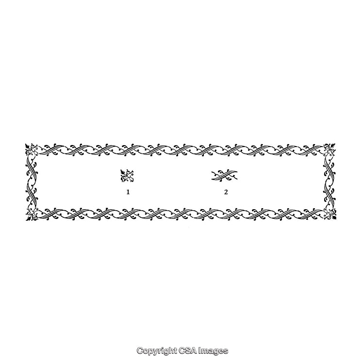 Elegant Black And White Decorative Border With Ornamental Design Elements