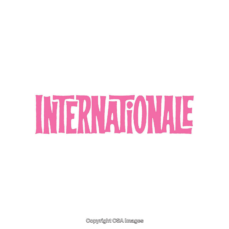 Pink Typography Design with the Word Internationale in Bold Letters