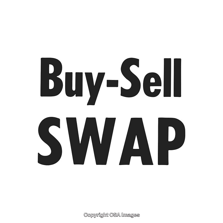 Bold Text Design for Buy Sell Swap on White Background