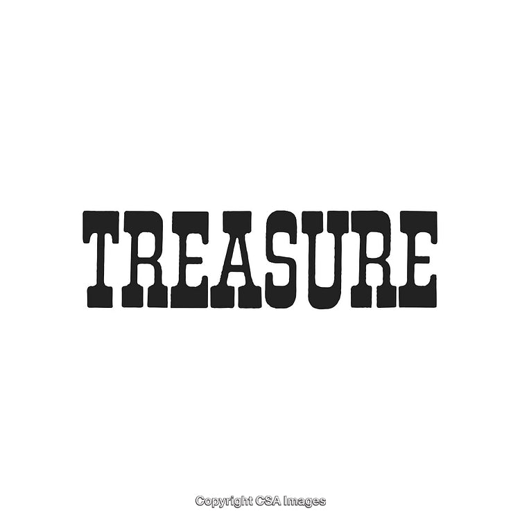 Textual Representation of the Word 'Treasure' in Bold Black Letters