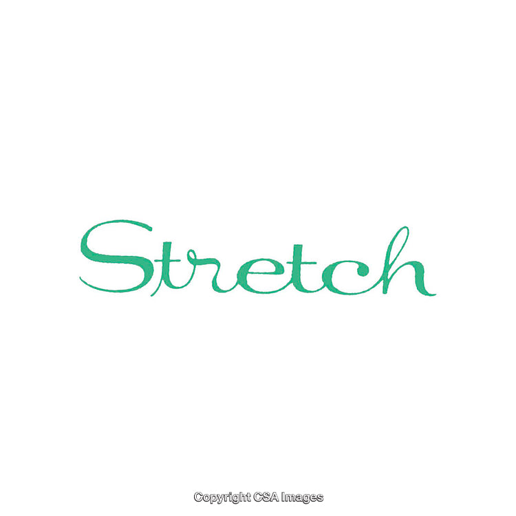 Green Stylized Wordmark Design of Stretch on a White Background