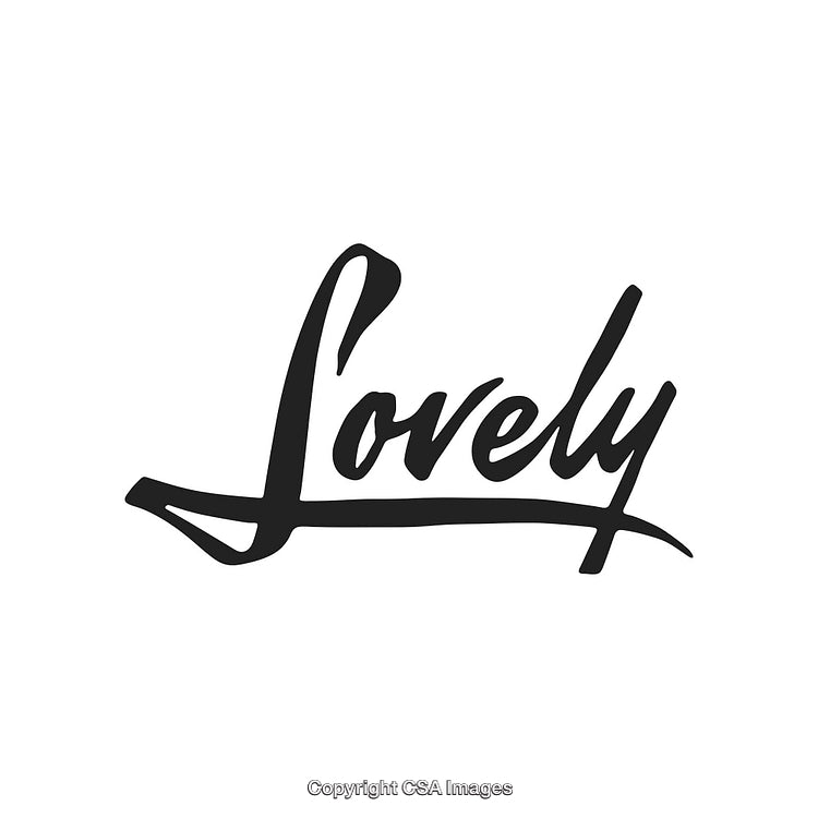 Elegant Handwritten Lovely Script in Minimalist Black on White Design