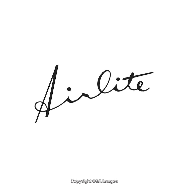 Elegant Handwritten Airlite Logo Design on a Minimal White Background