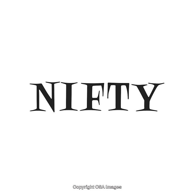 Stylized Text Illustration Featuring the Word Nifty in Bold Black Font