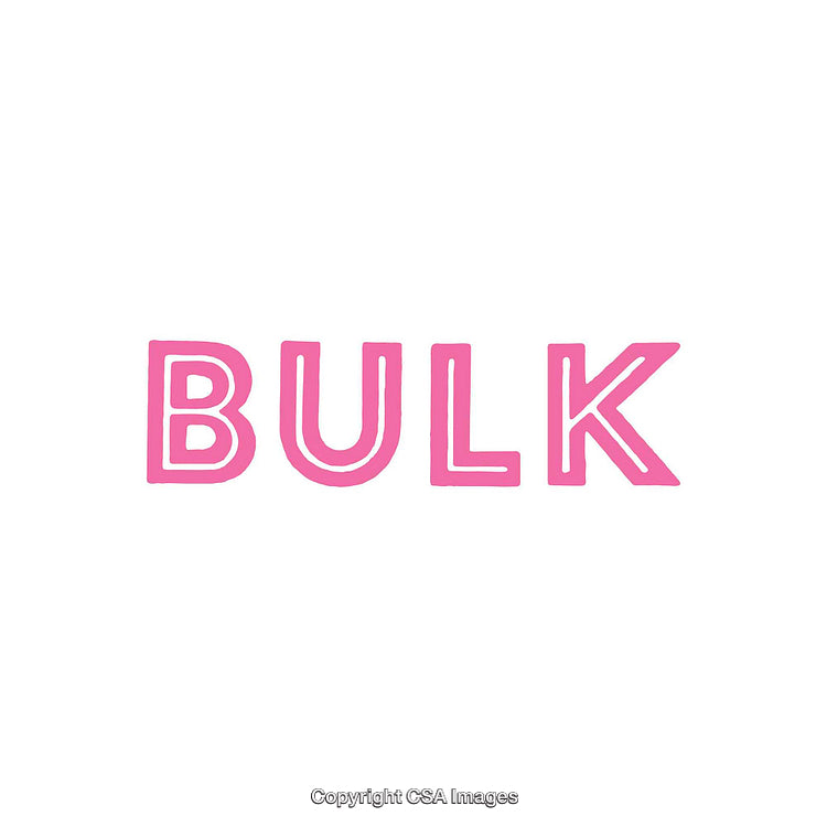Pink Text Illustration Reading "Bulk" with a Clean White Background