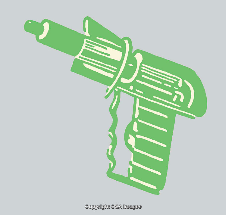 Green Line Art Illustration of a Tool on Neutral Background