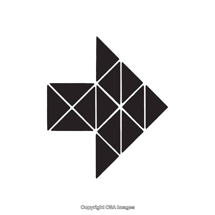 Black and White Geometric Arrow Design for Concepts and decoration