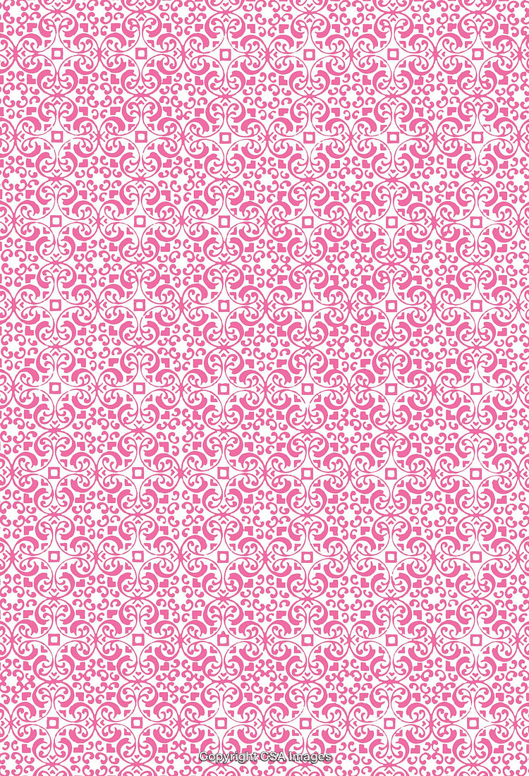 Pink Ornate Swirling Decorative Pattern Background With a Retro Style
