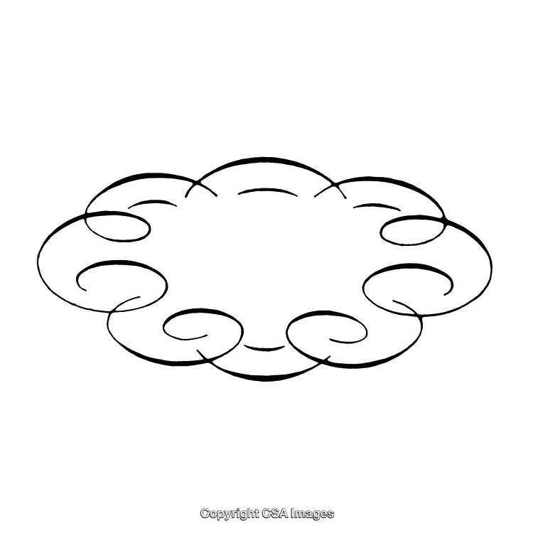 Elegant Black Swirl Border Design on White Background