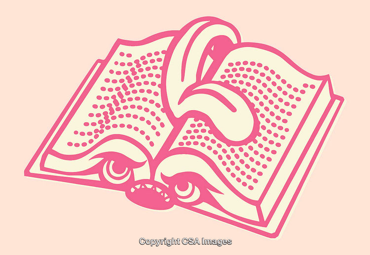 Whimsical Pink Book Character With Animated Features and Unique Artistic Style