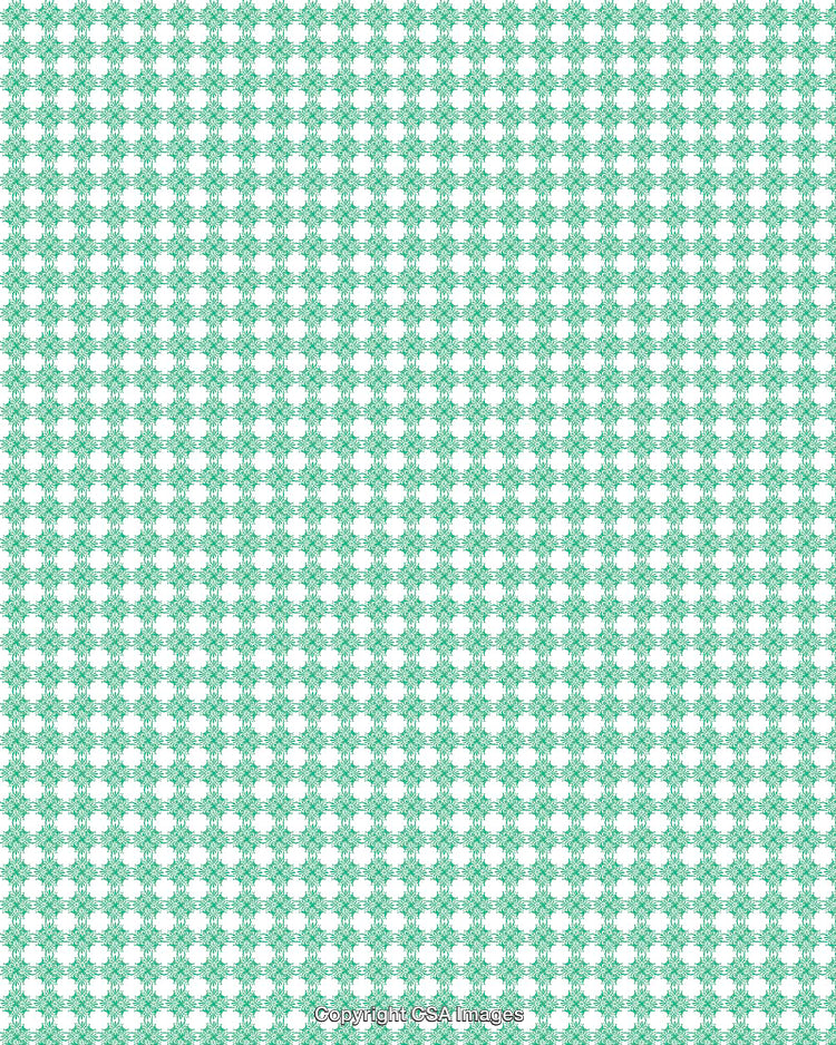 Intricate Green Circular Pattern on a White Background
