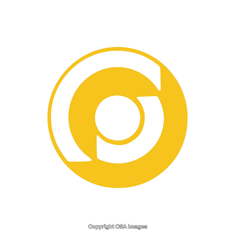 Minimalistic Yellow and White Letter O Symbol Design