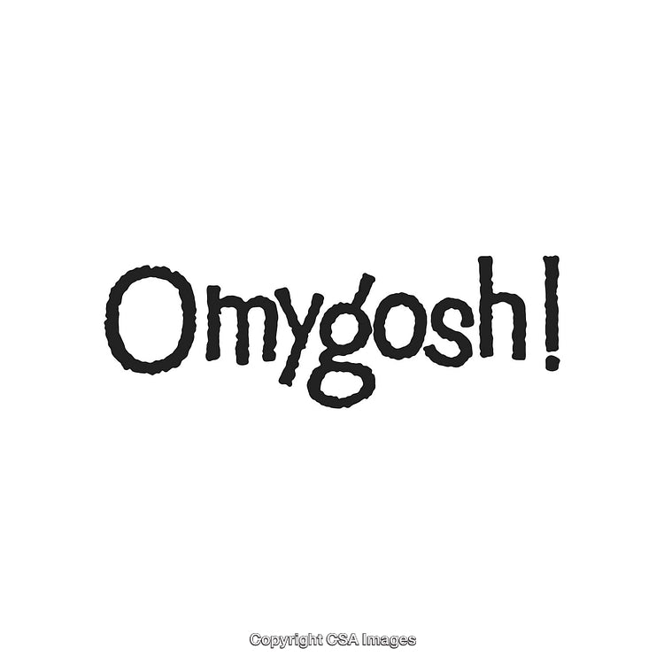 Fun Cartoon Style Typographic Design with Expression 'Omygosh!'
