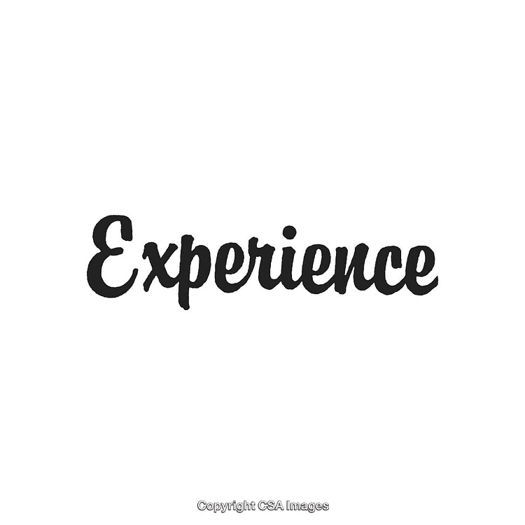 Inspirational Text Highlighting the Word 'Experience' in Blackboard Style