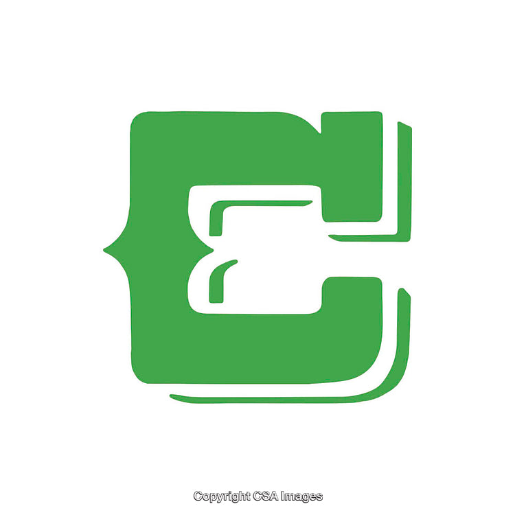 Creative Green Letter C Icon with Modern Design Elements for Branding