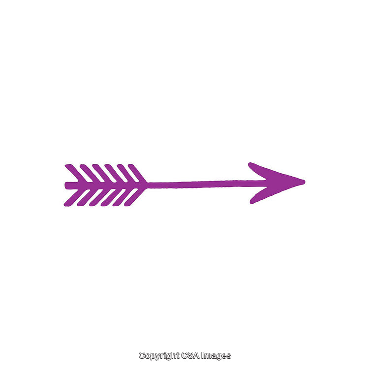 Purple Arrow Icon Design Isolated on White Background Minimalist Illustration