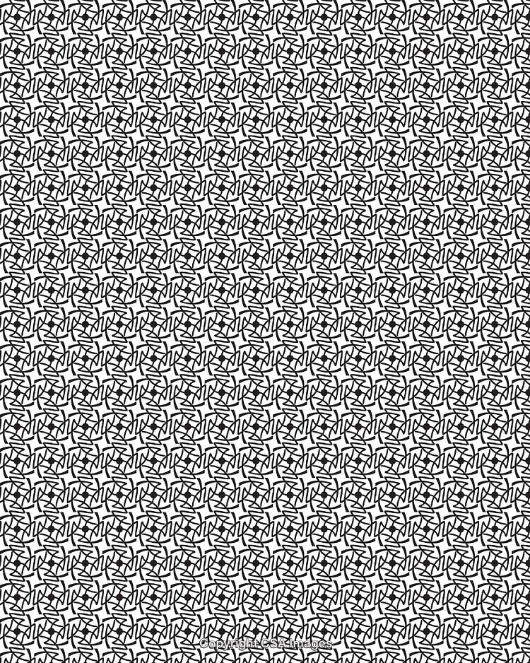 Black And White Abstract Geometric Pattern With Repetitive Design