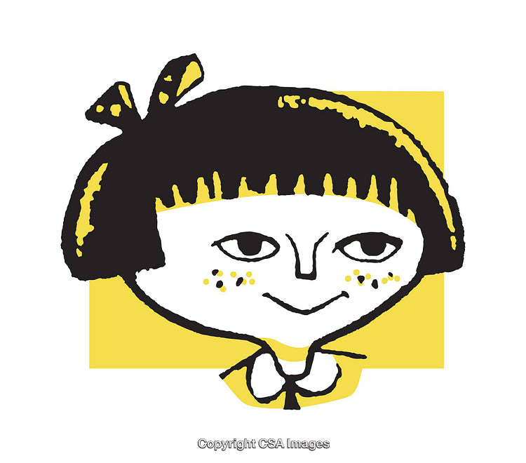 Whimsical Childlike Illustration of a Smiling Character With Simple Colors