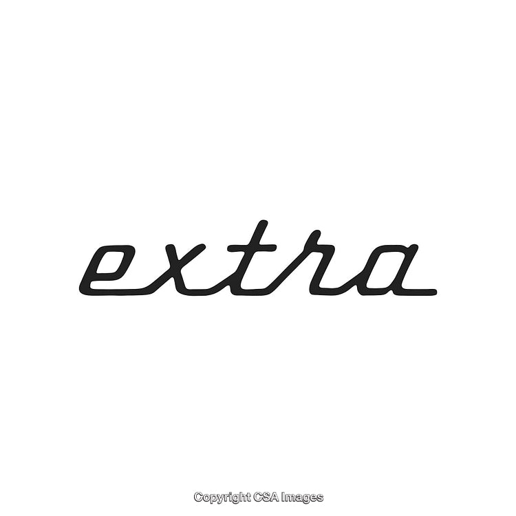 Elegant Script Text Displaying 'Extra' on a Clean White Background