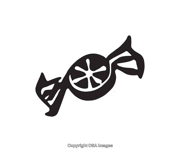 Black and White Modern Candy Vector Illustration