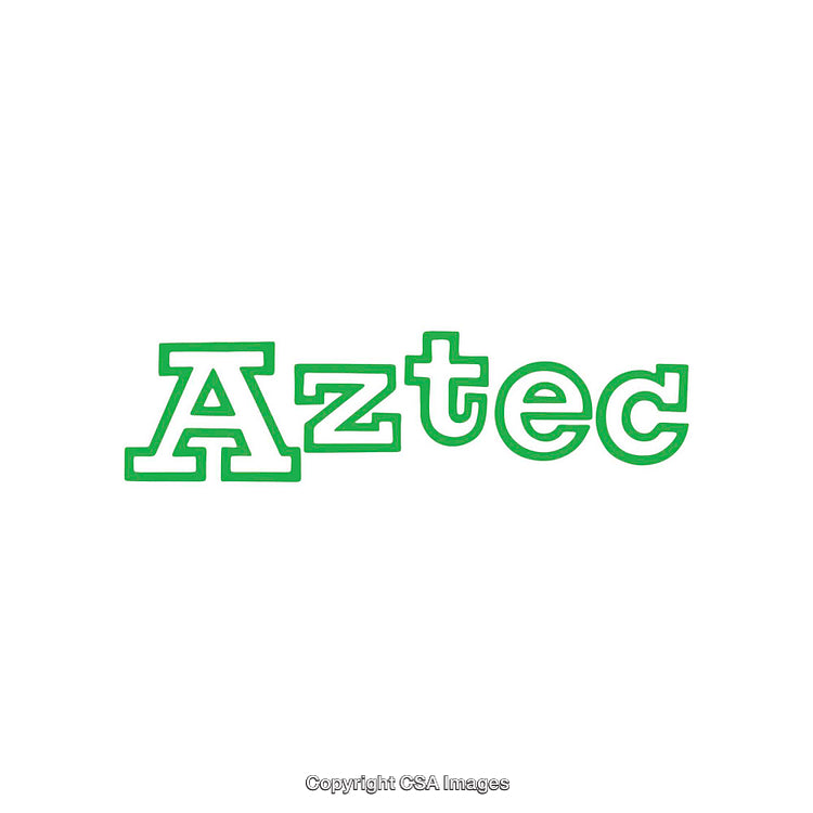 Minimalistic Word Art Featuring Aztec Text in Bold Green Letters
