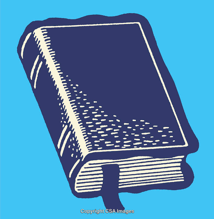 Vintage Style Illustration of a Book Showcasing Intricate Line Art Design