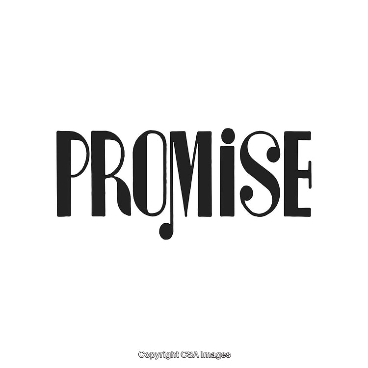 Stylized Promise Textual Logo Design with Musical Motif Elements