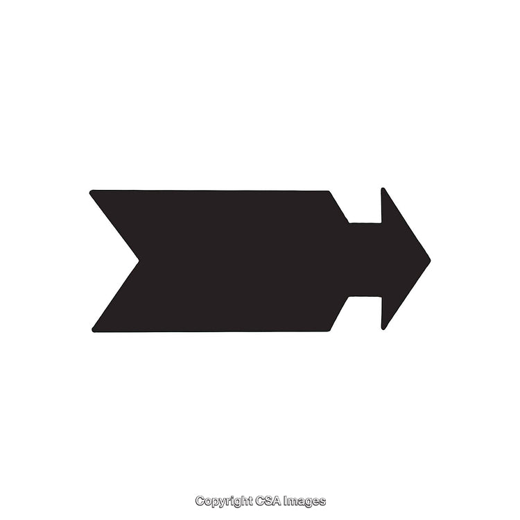 Black Arrow Silhouette Dingbat on a White Background