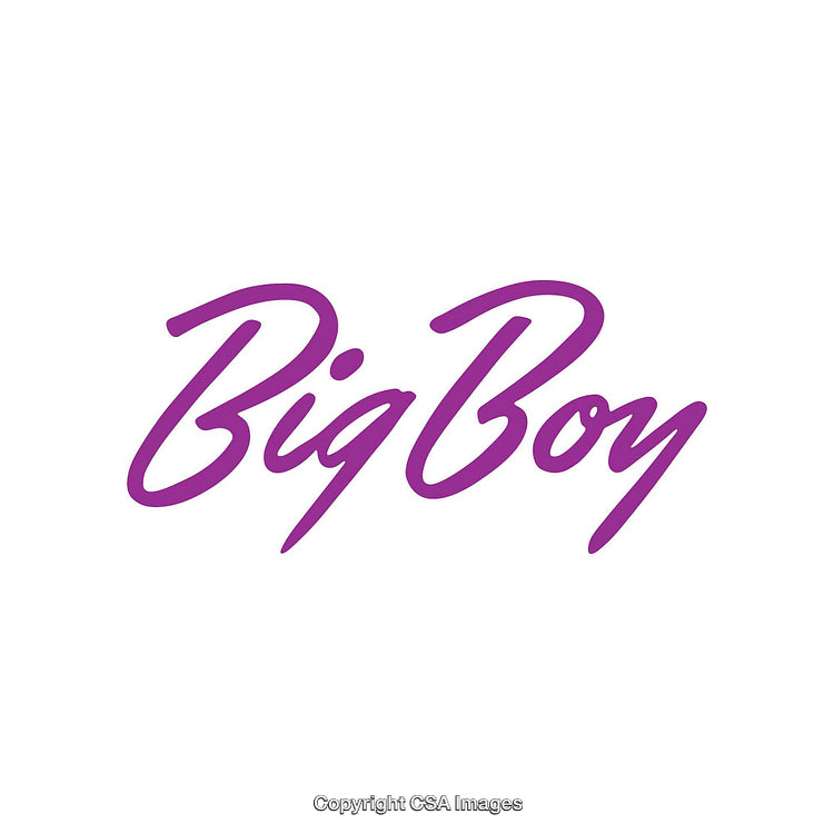 Purple Bold Text Design Featuring the Words 'Big Boy' on White Background