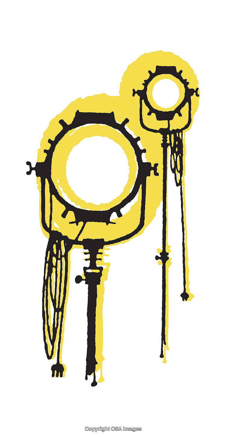 Abstract Color Illustration of Vintage Stage Lights on White Background