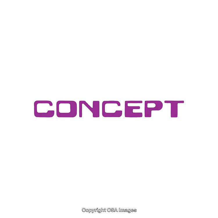 Purple Word Graphic Highlighting the Concept Theme in Stylized Text