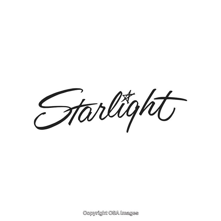 Elegant Handwritten Starlight Logo with a Minimalist Design