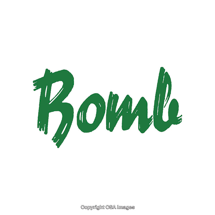 Green Text Design Written With Dynamic Brushstroke Stylistics