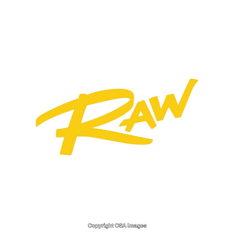 Stylish Yellow Raw Typographic Logo on a Minimal White Background